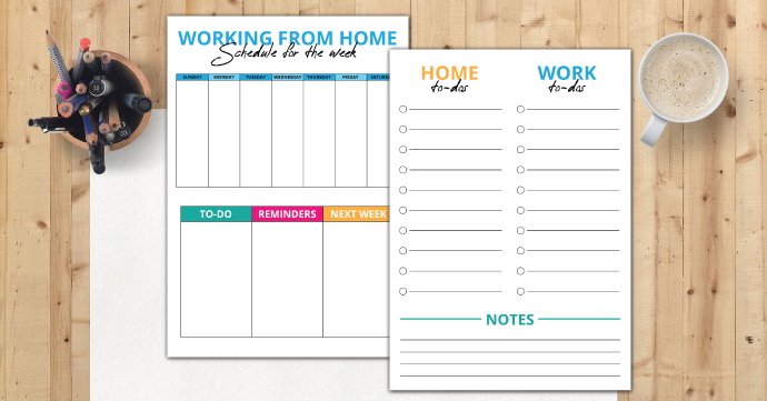Working from home planner
