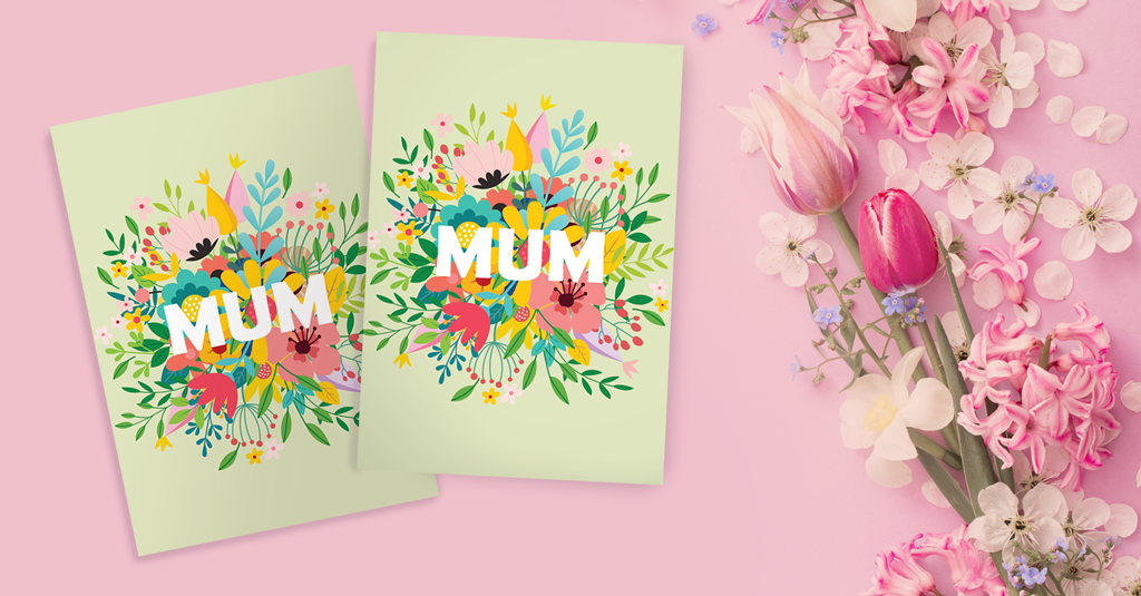 mothers day floral mum card