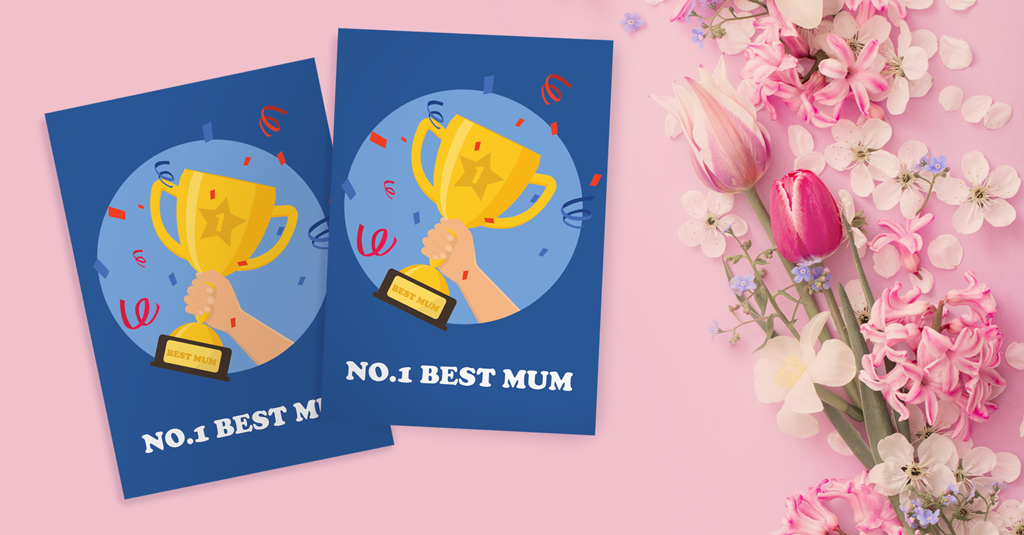 number one best mum mothers day card