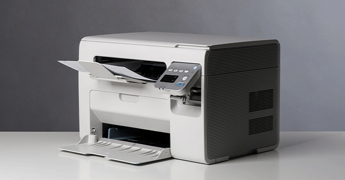Card being printed on
