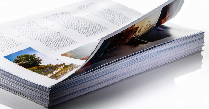 Pages with both sides printed on.