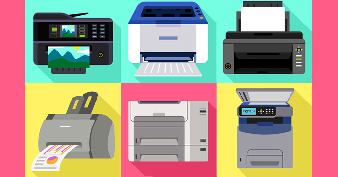 Illustrations of printers