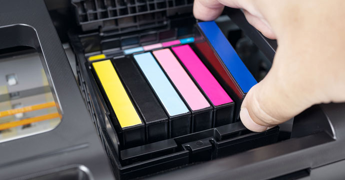 ink cartridges in printer