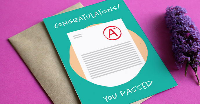 Printable exam congratulations card