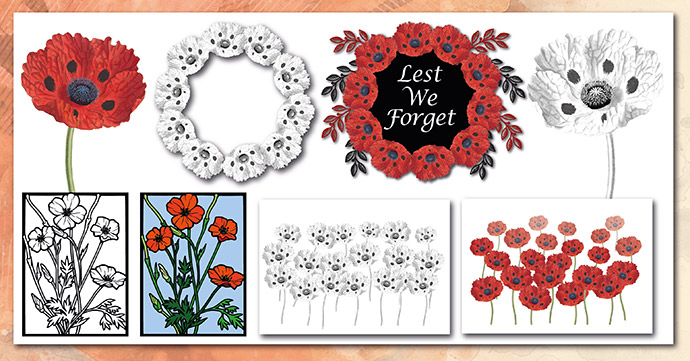 remembrance day downloadable poppies