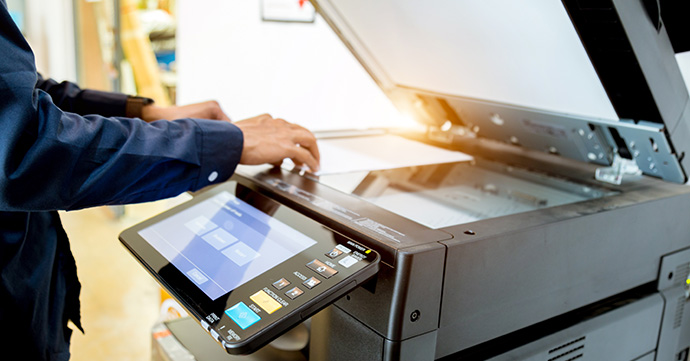 scanning a document on a printer