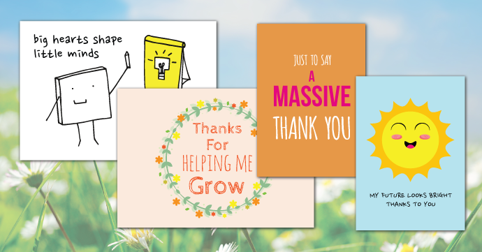 thank you printable teacher cards
