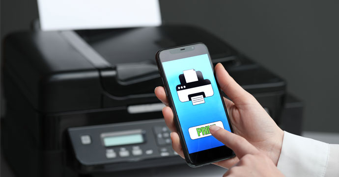 Printing from a phone.