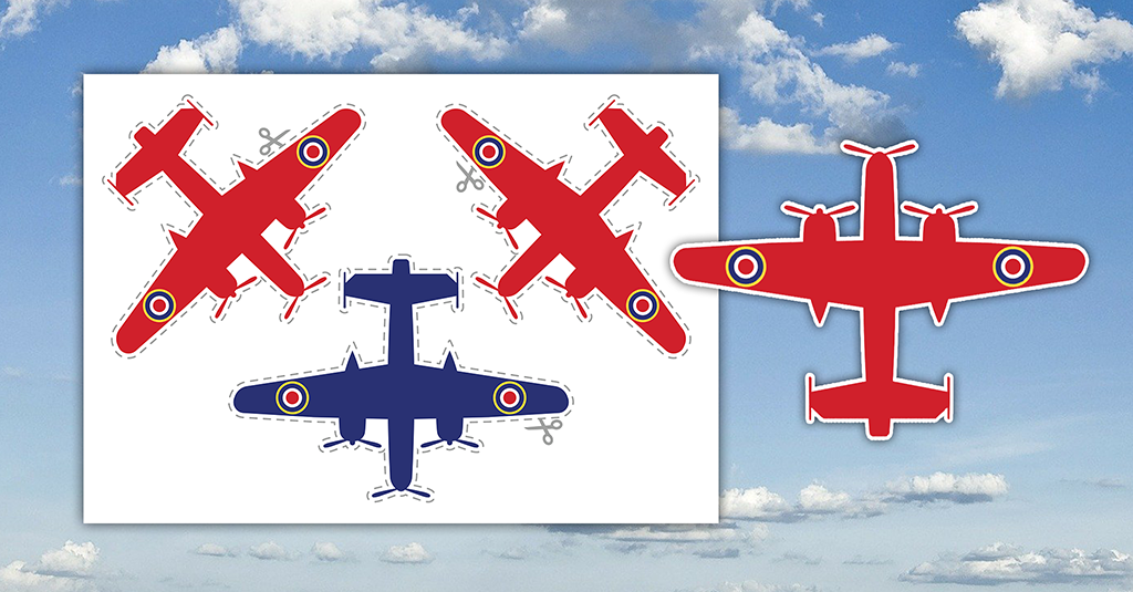 ve day 80th anniversary spitfire cut out printables