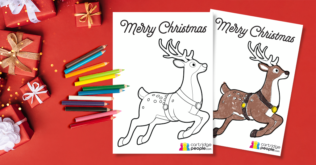 Reindeer Colouring Page PDF