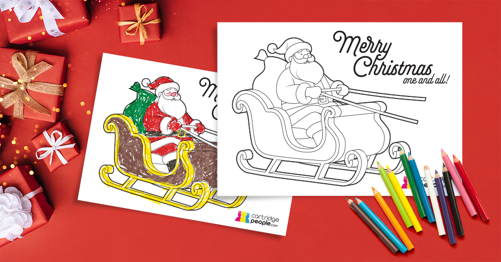 Santa Colouring Page PDF