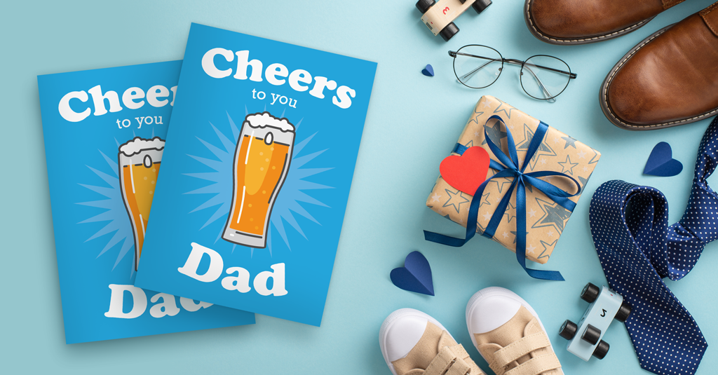 cheers to you dad fathers day card 