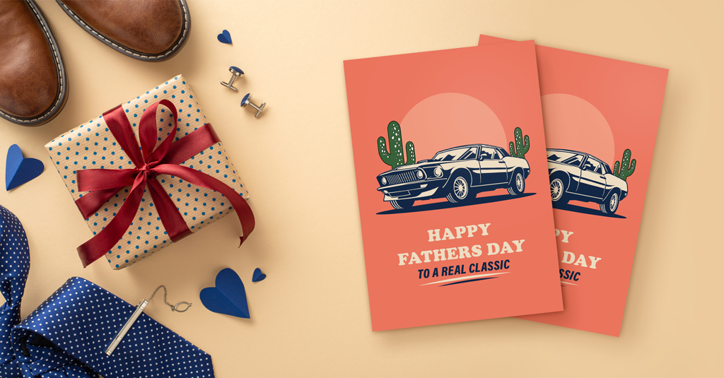 happy fathers day to a real classic car card 