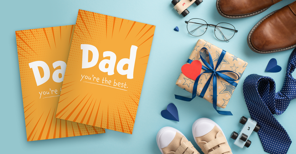 dad you're the best a5 card