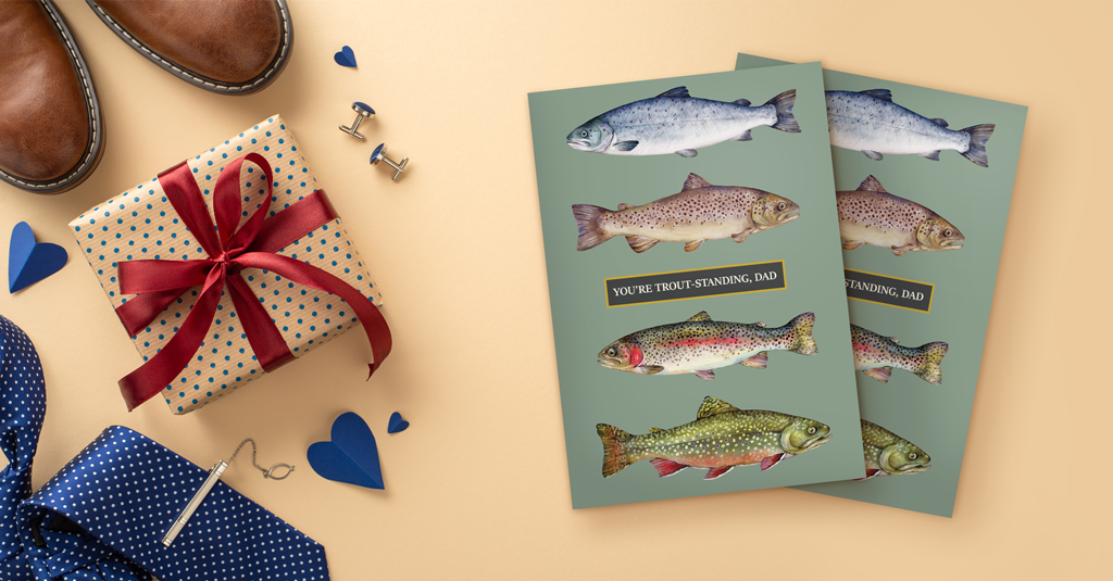 you're trout-standing dad fathers day card