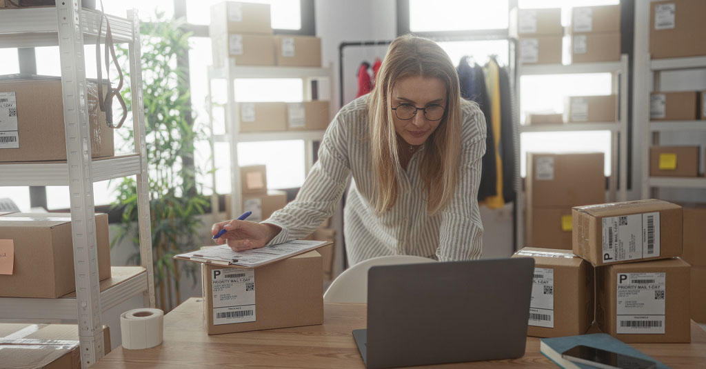 Woman on computer