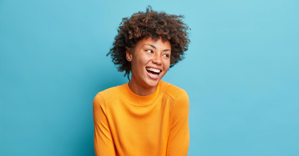 portrait of girl laughing